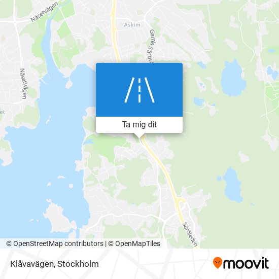 Klåvavägen karta