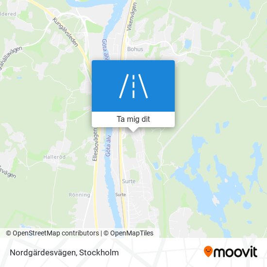 Nordgärdesvägen karta