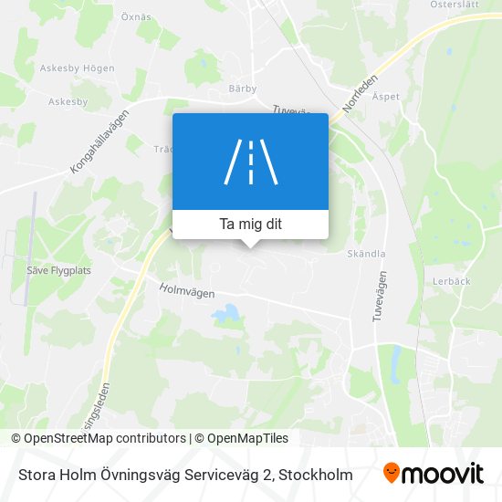 Stora Holm Övningsväg Serviceväg 2 karta