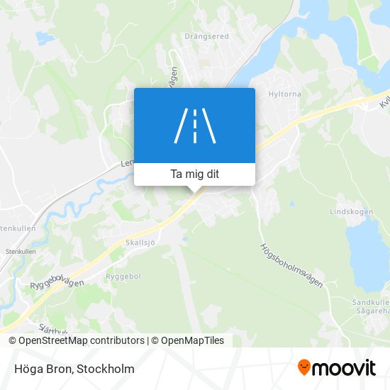 Höga Bron karta