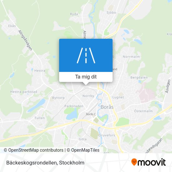 Bäckeskogsrondellen karta