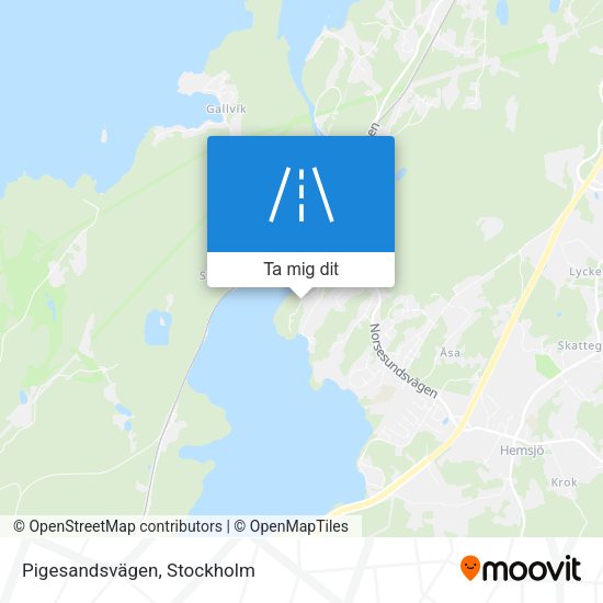 Pigesandsvägen karta