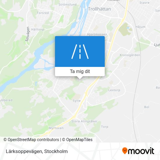 Lärksoppevägen karta