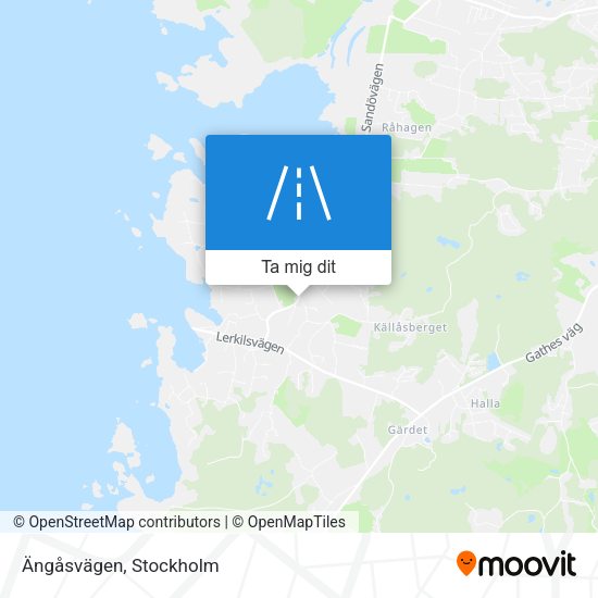 Ängåsvägen karta