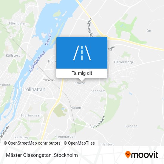 Mäster Olssongatan karta