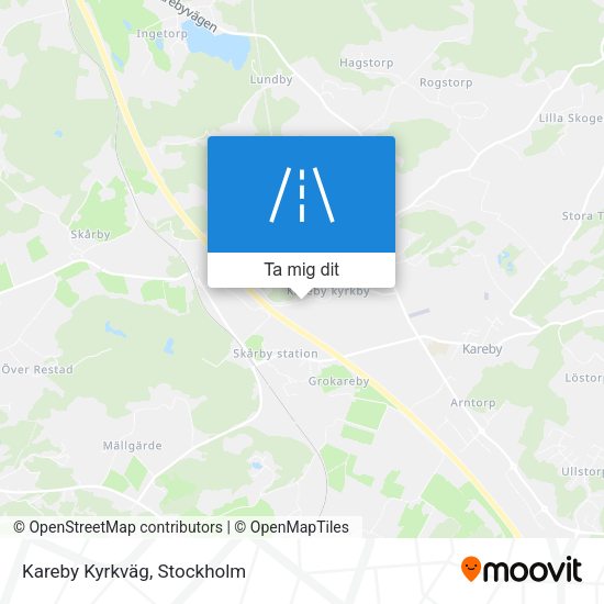 Kareby Kyrkväg karta