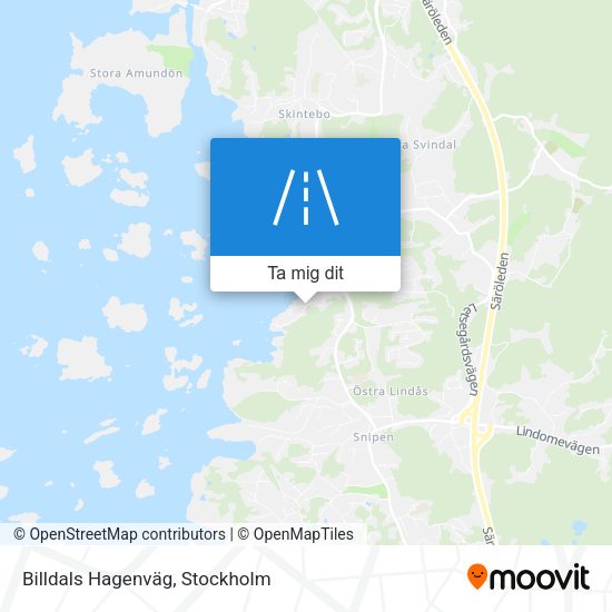 Billdals Hagenväg karta