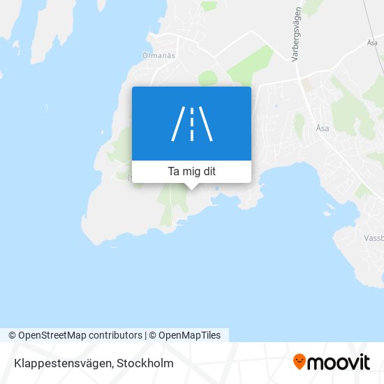 Klappestensvägen karta