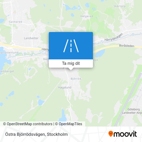 Östra Björrödsvägen karta