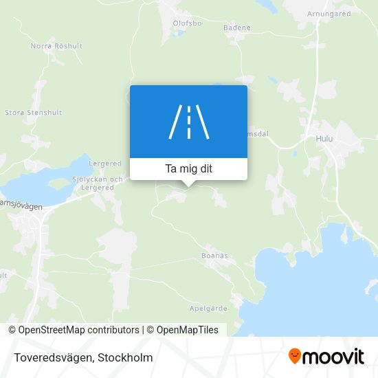 Toveredsvägen karta