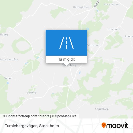 Tumlebergsvägen karta