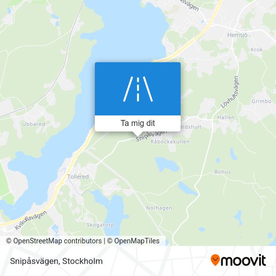 Snipåsvägen karta