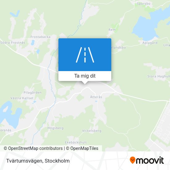 Tvärtumsvägen karta