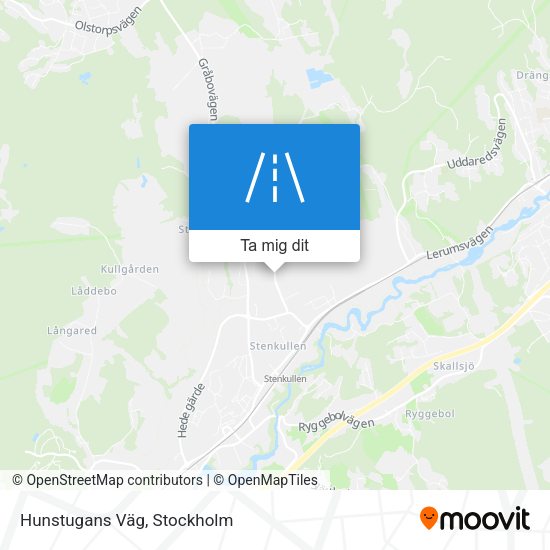 Hunstugans Väg karta