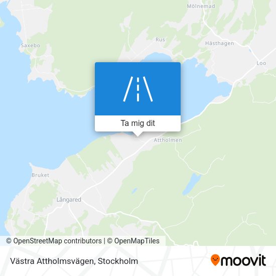 Västra Attholmsvägen karta