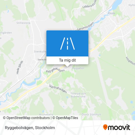 Ryggebolvägen karta
