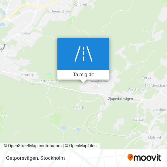 Getporsvägen karta