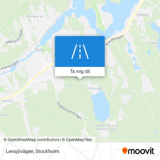 Lensjövägen karta