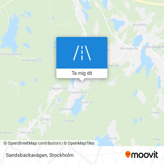 Sandsbackavägen karta