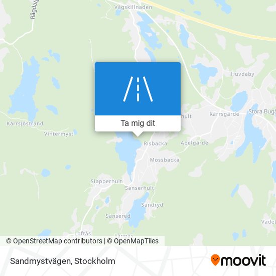 Sandmystvägen karta