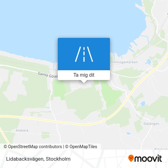 Lidabacksvägen karta