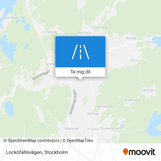 Locköfallsvägen karta