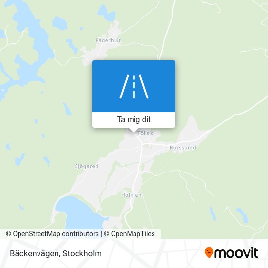 Bäckenvägen karta