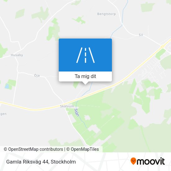 Gamla Riksväg 44 karta