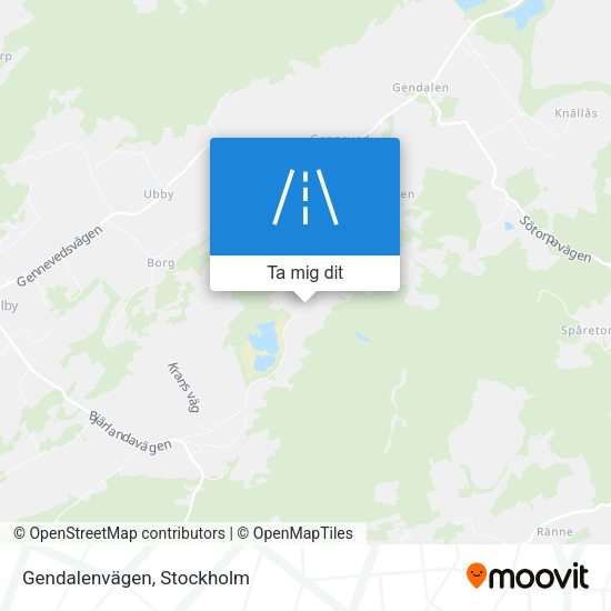 Gendalenvägen karta