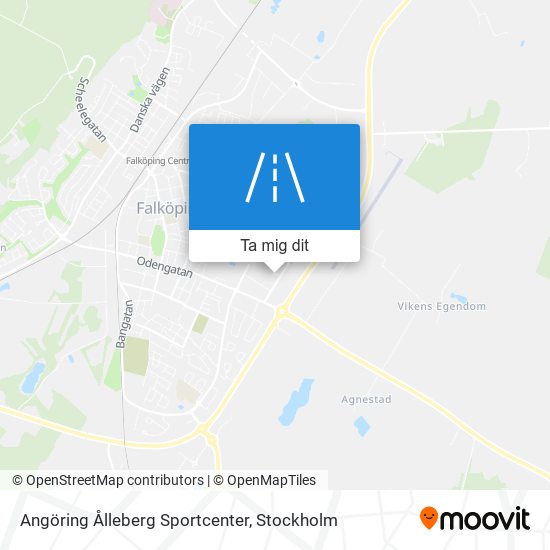 Angöring Ålleberg Sportcenter karta