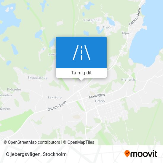 Oljebergsvägen karta