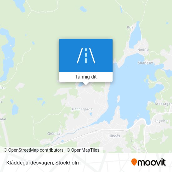 Klåddegärdesvägen karta