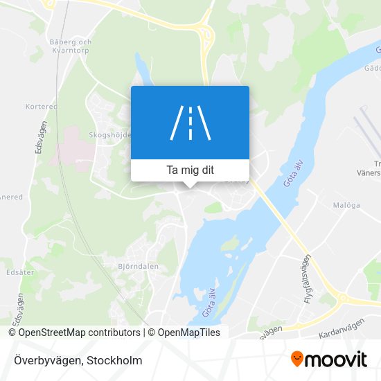Överbyvägen karta