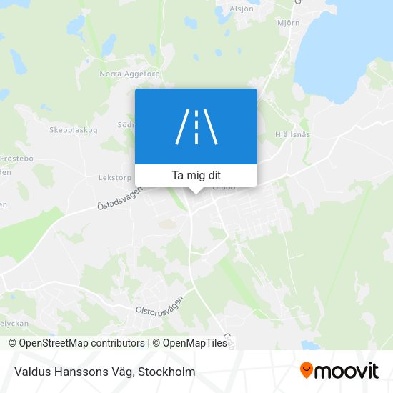 Valdus Hanssons Väg karta