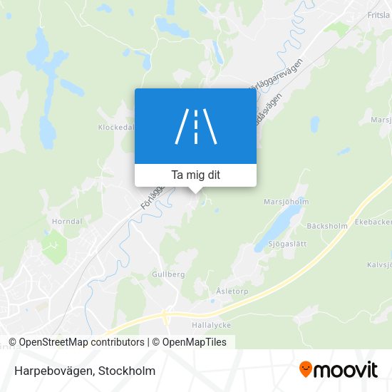 Harpebovägen karta