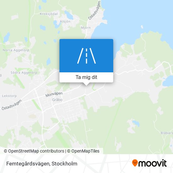 Femtegårdsvägen karta