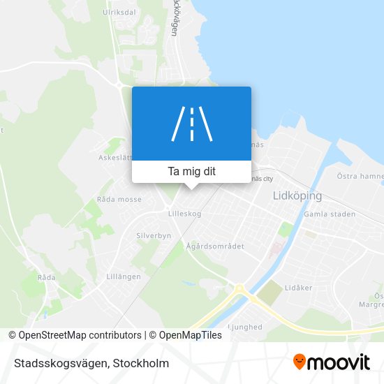 Stadsskogsvägen karta