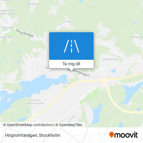 Högtomtavägen karta