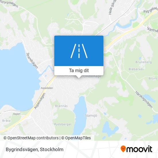 Bygrindsvägen karta