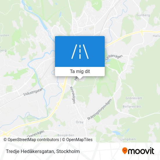 Tredje Hedåkersgatan karta