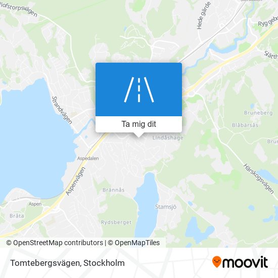 Tomtebergsvägen karta