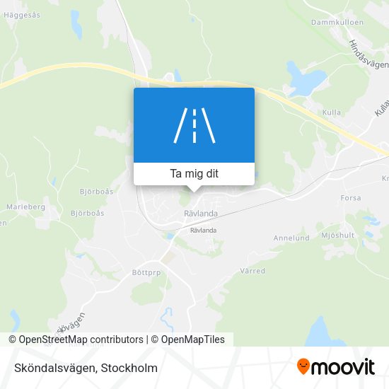 Sköndalsvägen karta