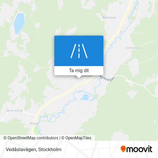 Vedåslavägen karta