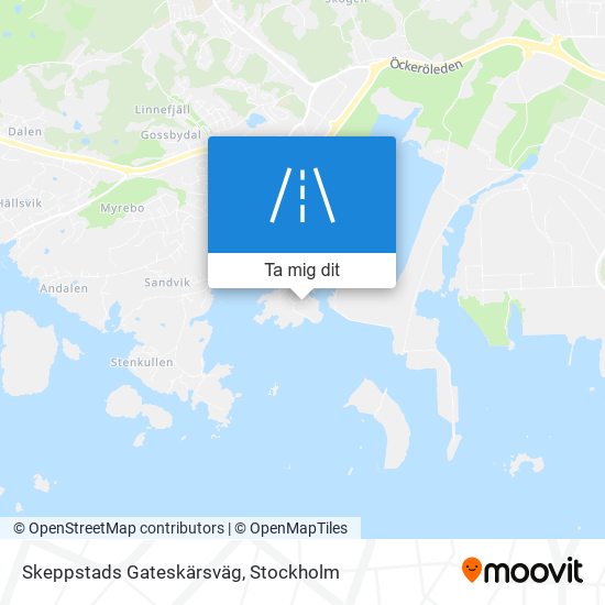 Skeppstads Gateskärsväg karta
