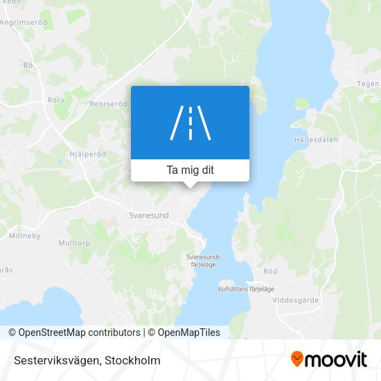 Sesterviksvägen karta