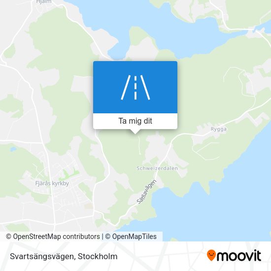 Svartsängsvägen karta