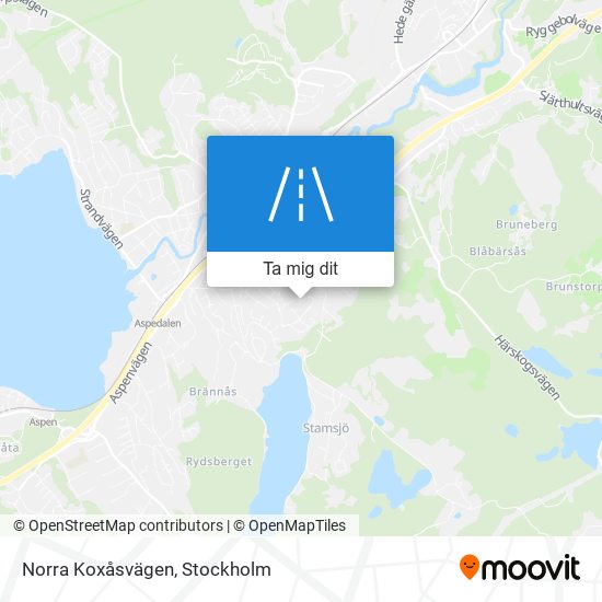 Norra Koxåsvägen karta