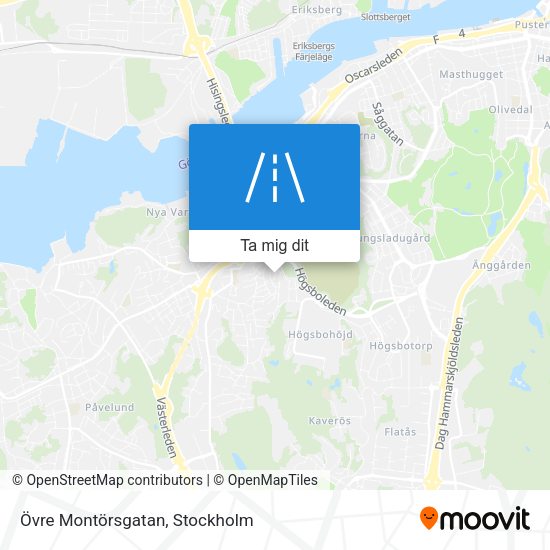 Övre Montörsgatan karta