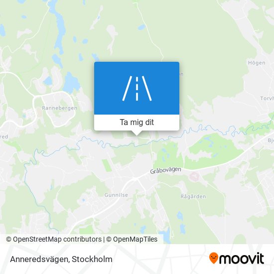 Anneredsvägen karta