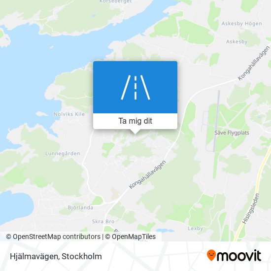 Hjälmavägen karta